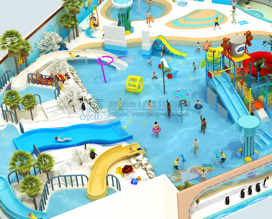 貴州某購物廣場1800平方水上樂園三種規劃方案