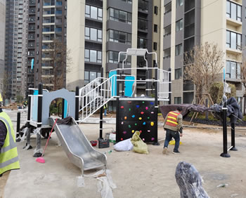 住宅小區(qū)無動力組合滑梯定制