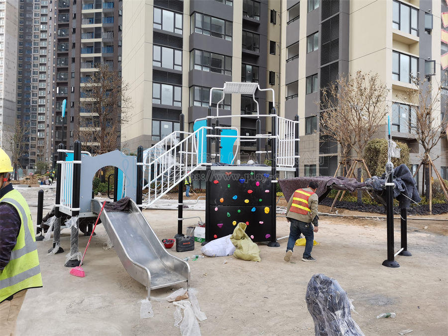 住宅小區(qū)無(wú)動(dòng)力組合滑梯定制