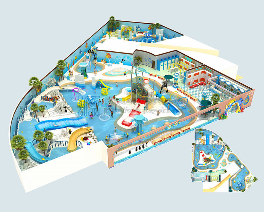 貴州某購物廣場1800平方水上樂園三種規劃方案