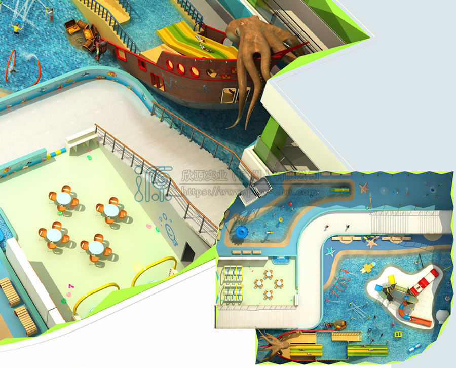 某廣場水上樂園設計效果圖