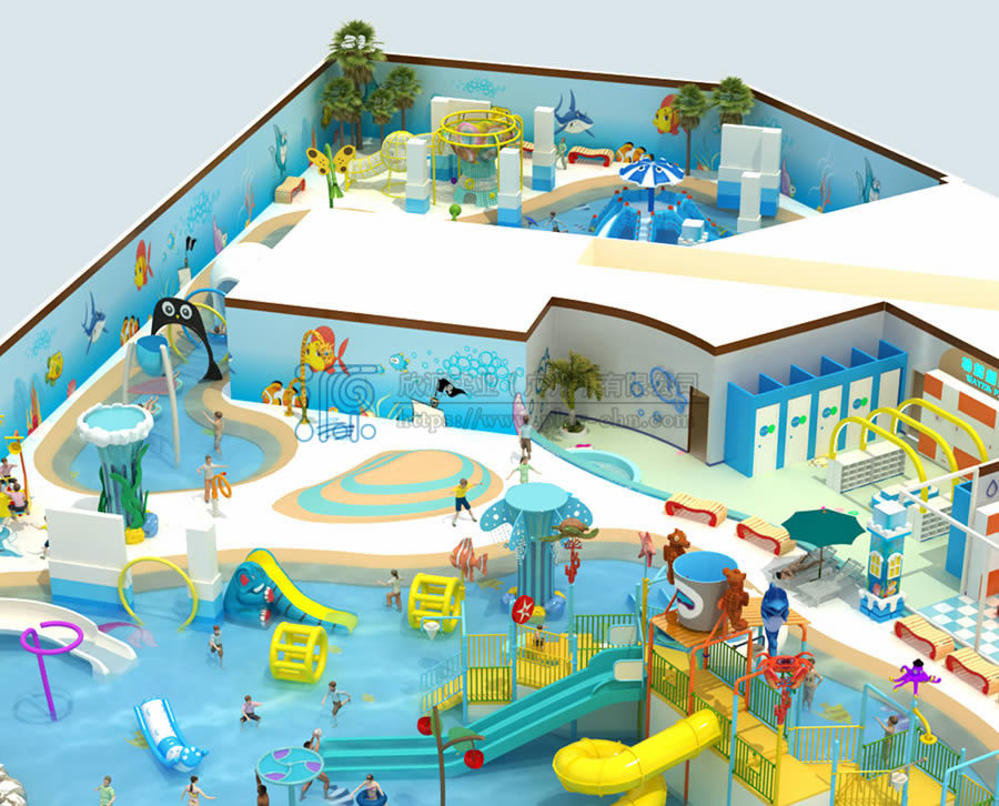 貴州某購物廣場1800平方水上樂園三種規劃方案