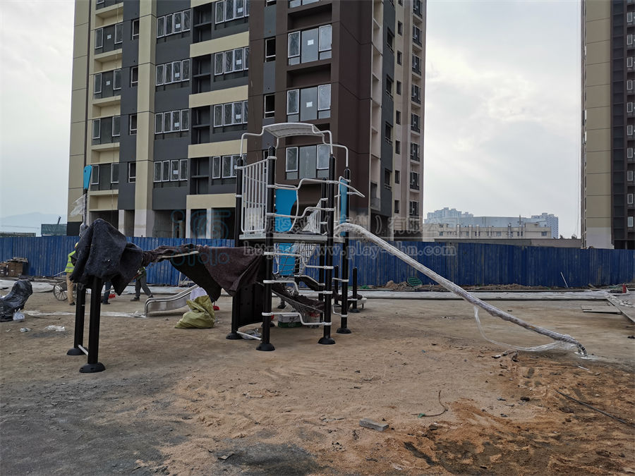 住宅小區(qū)無(wú)動(dòng)力組合滑梯定制