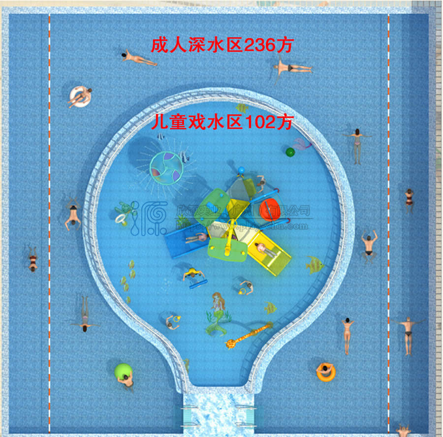 親子樂園360方戲水區規劃方案