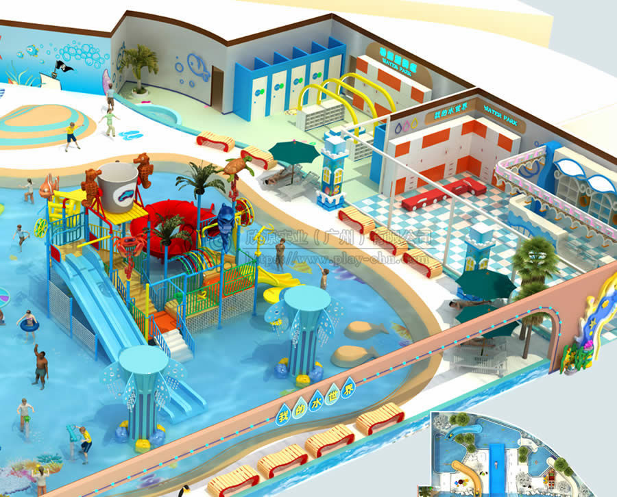 貴州某購物廣場1800平方水上樂園三種規劃方案