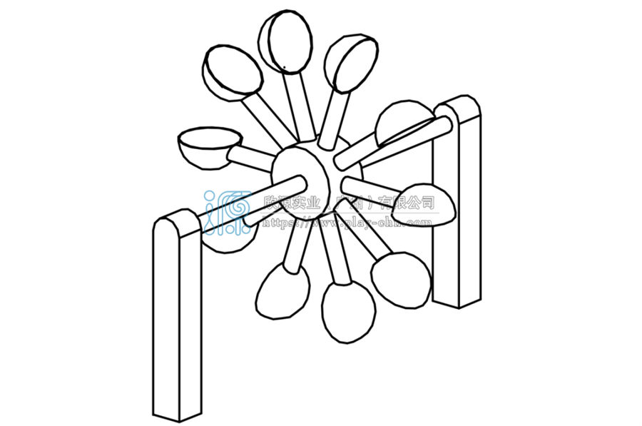 不銹鋼水車玩水科普設備