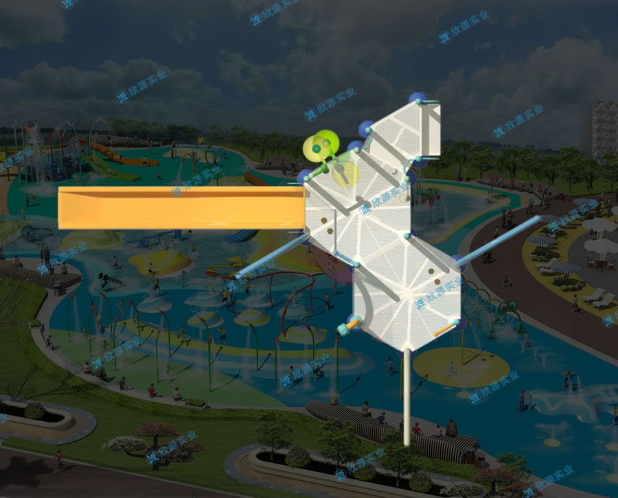 創意水上組合滑梯制作廠家