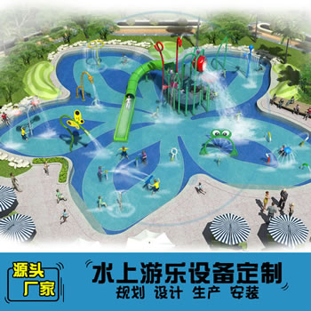 379平方旱噴水上樂園干濕兩用游樂設備