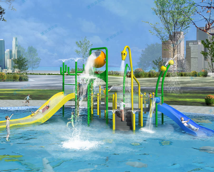 中型兒童組合水上滑梯