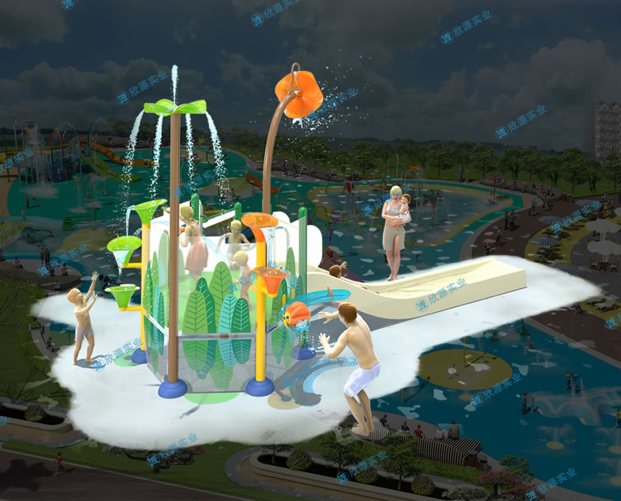 多功能兒童水上滑梯組合