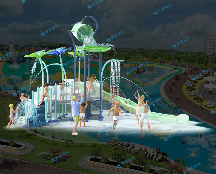 兒童戶外水上組合滑梯