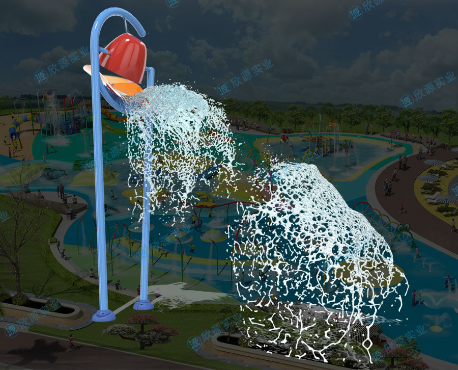 倒水桶戲水設備