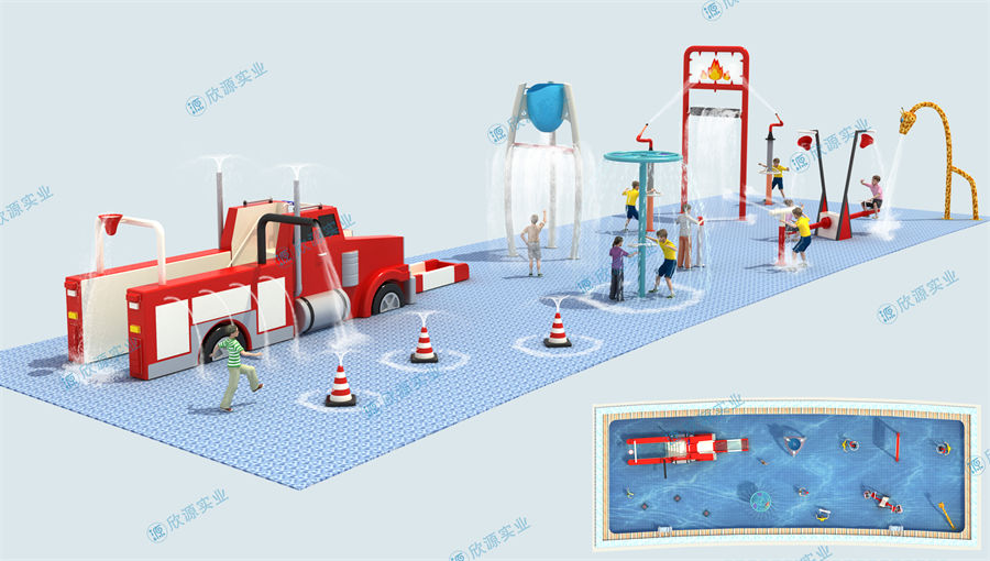 200平方消防主題溫泉水上樂園