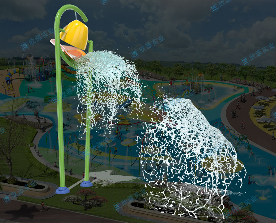 倒水桶戲水設備