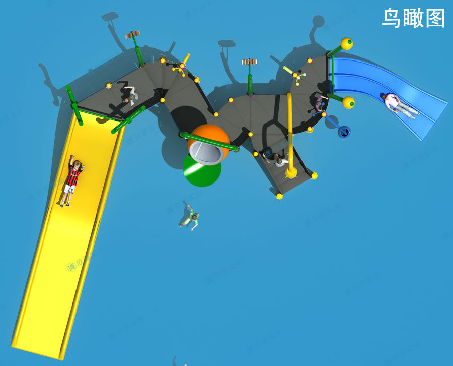 中型兒童組合水上滑梯