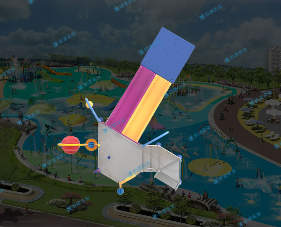 兒童水上樂園組合滑梯