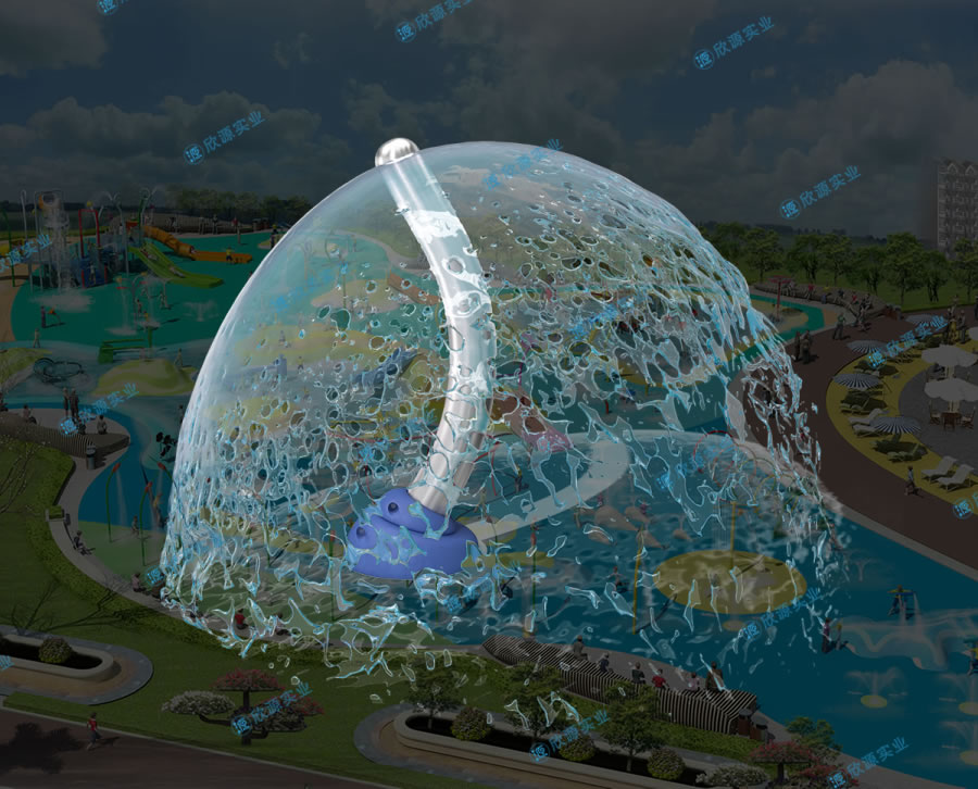 彎管瀑布戲水小品設備