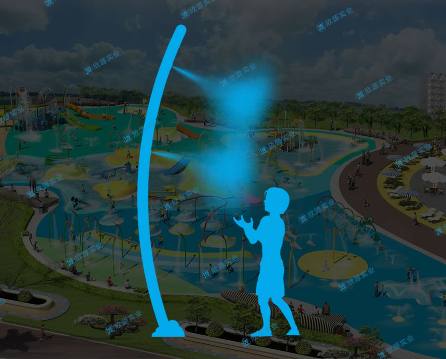 噴霧彎管戲水小品設備