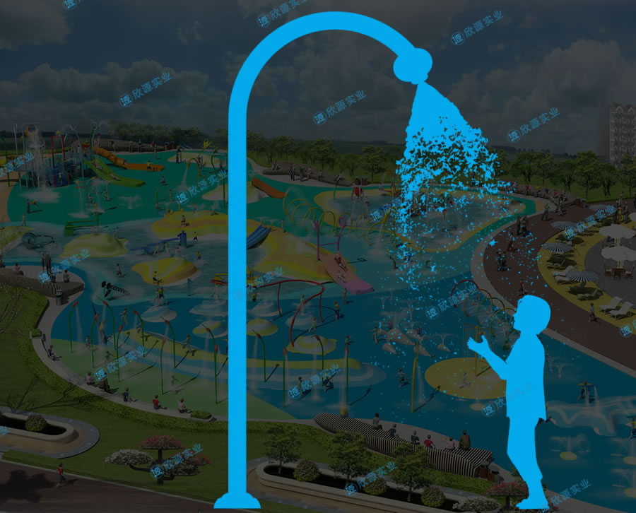 噴水拐杖戲水小品設(shè)備