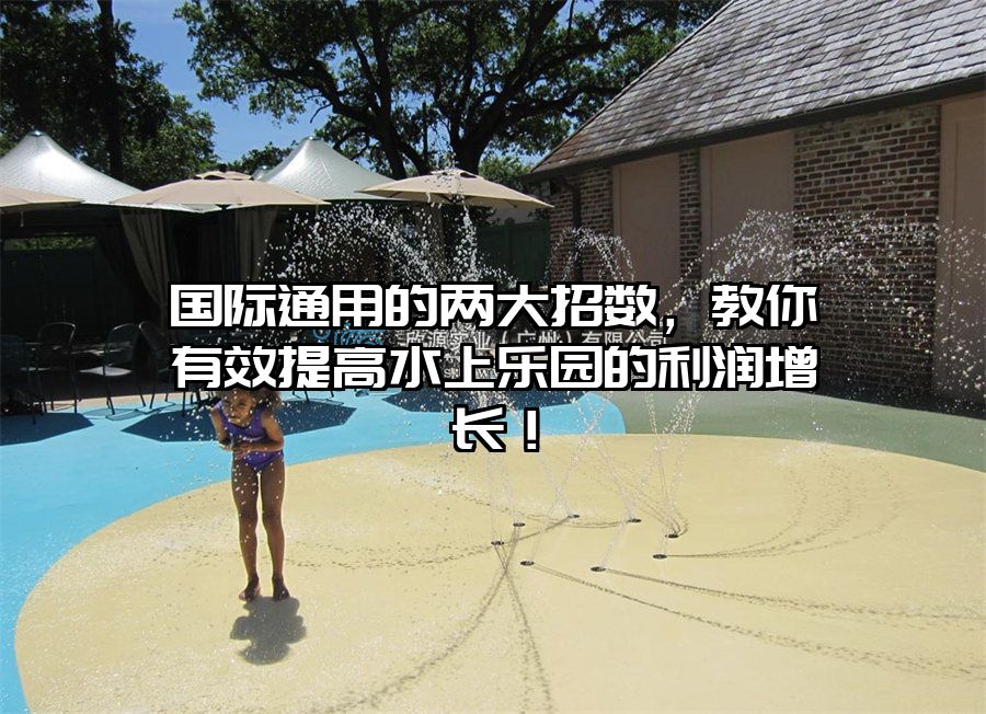 國際通用的兩大招數，教你有效提高水上樂園的利潤增長！